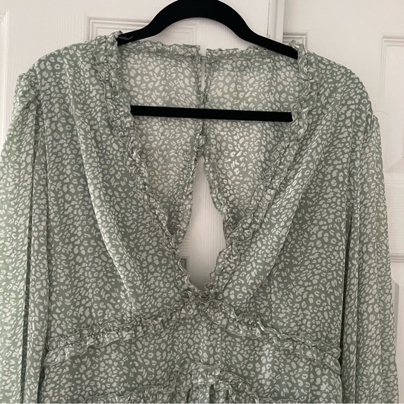 Leopard Print Backless Ruffle Dress - Picture 8 of 13